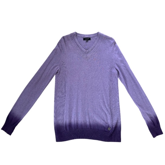 Guess Men's Purple Ombre V Neck Sweater Size M - Picture 1 of 6